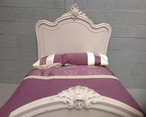 PAINTED FRENCH 34 ROSEWOOD BED - ADDITIONAL PHOTO 2