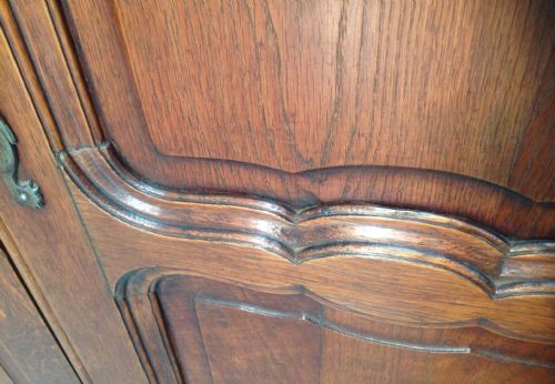 PAIR OF FRENCH OAK ARMOIRES - ADDITIONAL PHOTO 8