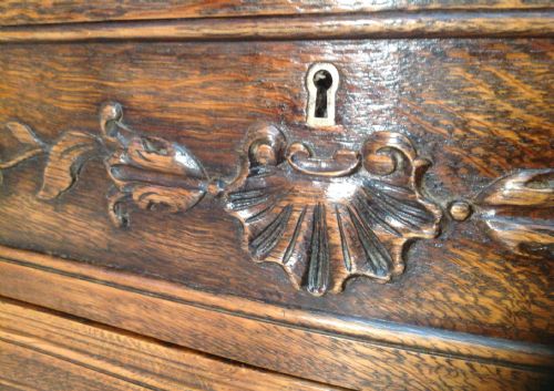 CARVED OAK FRENCH CHEST - ADDITIONAL PHOTO 7