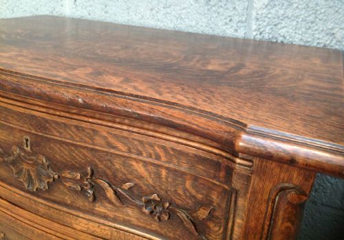 CARVED OAK FRENCH CHEST - ADDITIONAL PHOTO 9