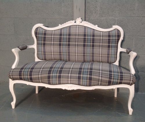 PAINTED CARVED FRENCH SOFA - ADDITIONAL PHOTO 9