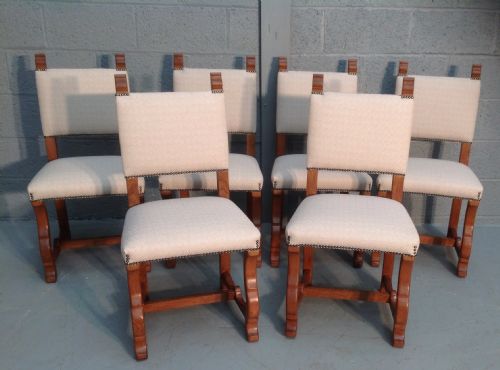 set of 6 oak french dining chairs - CATEGORY: ANTIQUE CHAIRS - DATED 1920