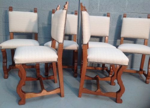 SET OF 6 OAK FRENCH DINING CHAIRS - ADDITIONAL PHOTO 4
