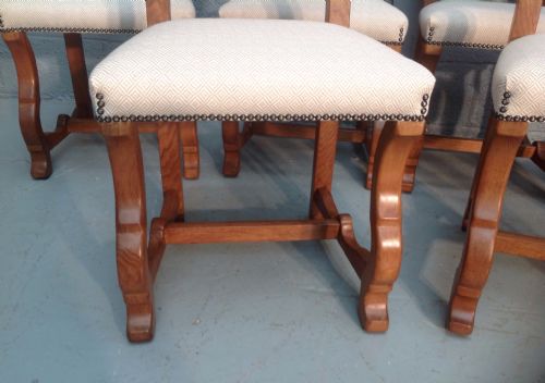 SET OF 6 OAK FRENCH DINING CHAIRS - ADDITIONAL PHOTO 7
