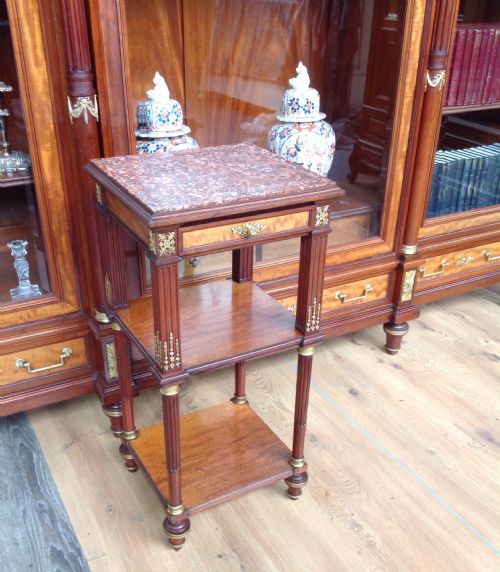MAISON KRIEGER FRENCH MAHOGANY BOOKCASE AND TABLE - ADDITIONAL PHOTO 9