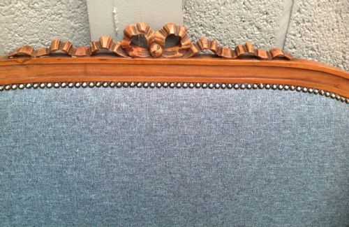 WALNUT FRENCH UPHOLSTERED SOFA - ADDITIONAL PHOTO 3