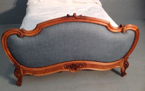CARVED AND UPHOLSTERED FRENCH BED - ADDITIONAL PHOTO 2