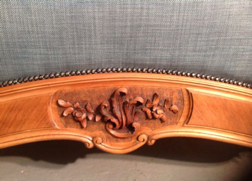 CARVED AND UPHOLSTERED FRENCH BED - ADDITIONAL PHOTO 4