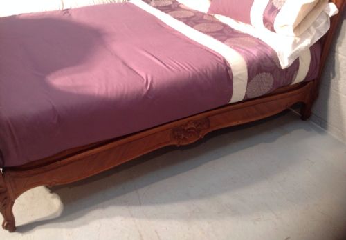 FRENCH WALNUT LOUIS XV STYLE BED - ADDITIONAL PHOTO 5