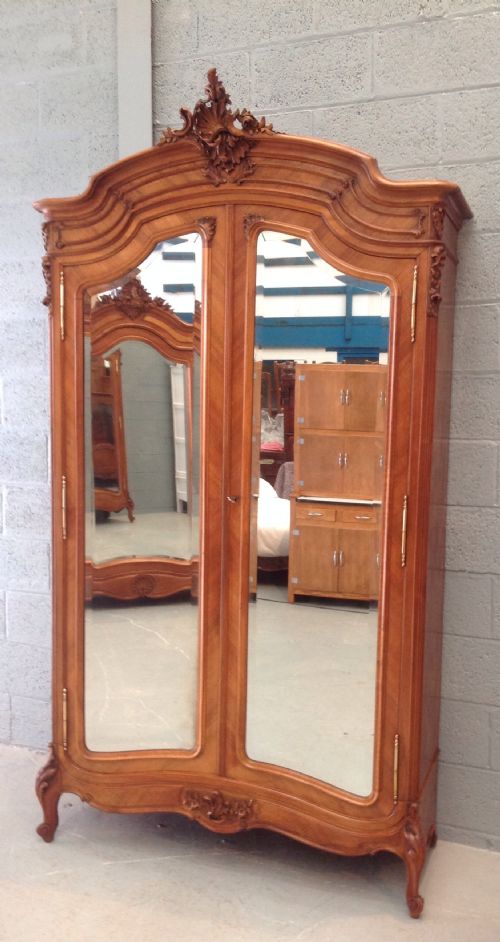 antique french walnut armoire - CATEGORY: ANTIQUE WARDROBES - DATED 1890