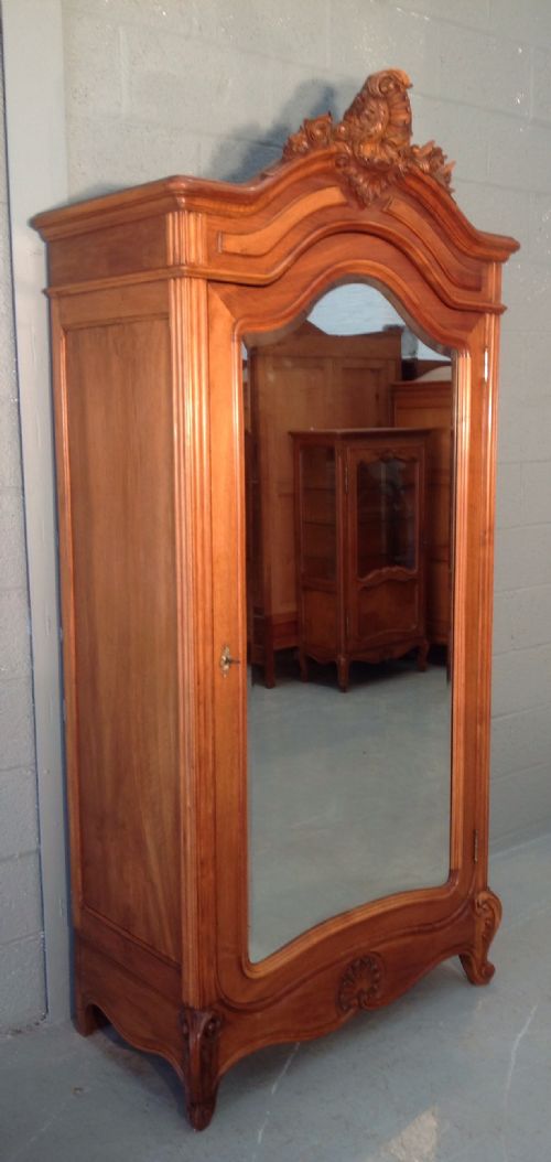 antique french walnut armoire - CATEGORY: ANTIQUE WARDROBES - DATED 1880