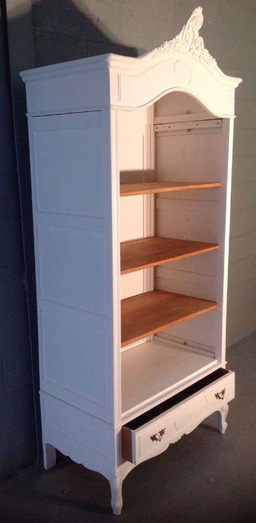CARVED OAK PAINTED FRENCH BOOKCASE - ADDITIONAL PHOTO 2