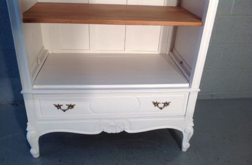 CARVED OAK PAINTED FRENCH BOOKCASE - ADDITIONAL PHOTO 3