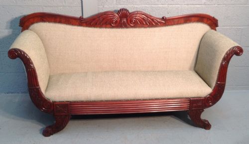 french mahogany sofa - CATEGORY: ANTIQUE SOFAS - DATED 1880