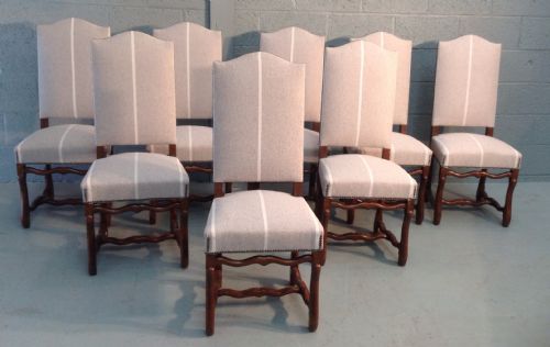 set of 8 french oak dining chairs - CATEGORY: ANTIQUE CHAIRS - DATED 1920