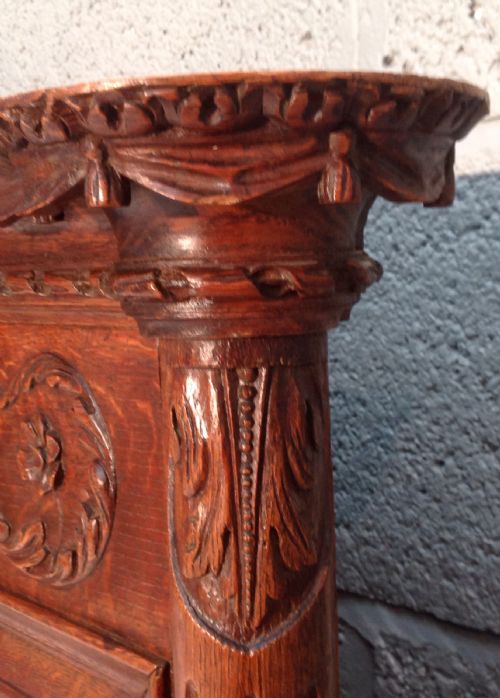 ANTIQUE OAK FRENCH KINGSIZE BED - ADDITIONAL PHOTO 2