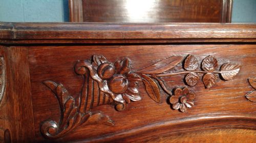 ANTIQUE OAK FRENCH KINGSIZE BED - ADDITIONAL PHOTO 5