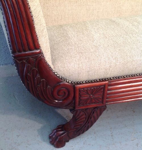 FRENCH MAHOGANY SOFA - ADDITIONAL PHOTO 3