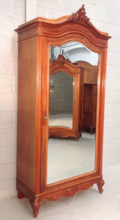 FRENCH LOUIS XV STYLE MAHOGANY ARMOIRE - ADDITIONAL PHOTO 9