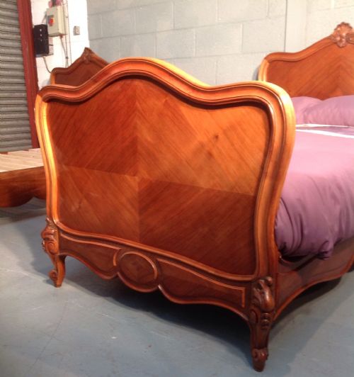 PAIR OF FRENCH WALNUT SINGLE BEDS - ADDITIONAL PHOTO 2