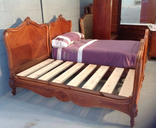 PAIR OF FRENCH WALNUT SINGLE BEDS - ADDITIONAL PHOTO 3