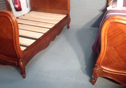 PAIR OF FRENCH WALNUT SINGLE BEDS - ADDITIONAL PHOTO 8