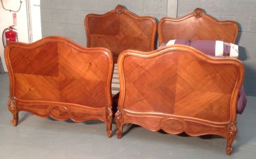 PAIR OF FRENCH WALNUT SINGLE BEDS - ADDITIONAL PHOTO 11