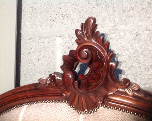 ANTIQUE FRENCH UPHOLSTERED BED - ADDITIONAL PHOTO 1