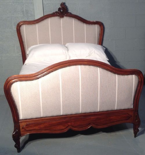 ANTIQUE FRENCH UPHOLSTERED BED - ADDITIONAL PHOTO 9