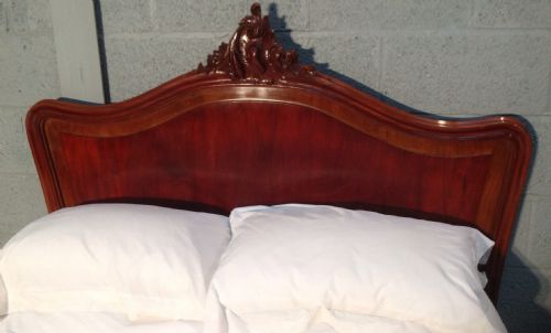 ANTIQUE FRENCH MAHOGANY BED - ADDITIONAL PHOTO 4