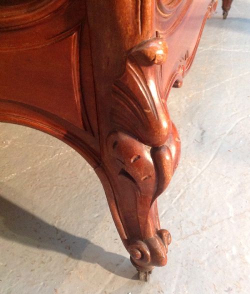 ANTIQUE FRENCH MAHOGANY BED - ADDITIONAL PHOTO 5
