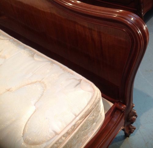 ANTIQUE FRENCH MAHOGANY BED - ADDITIONAL PHOTO 9