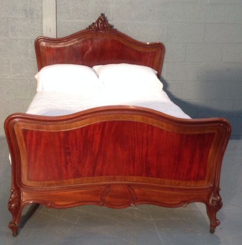 ANTIQUE FRENCH MAHOGANY BED - ADDITIONAL PHOTO 11
