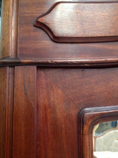 FRENCH MAHOGANY TWO DOOR ARMOIRE - ADDITIONAL PHOTO 9