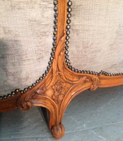 ANTIQUE FRENCH WALNUT BED - ADDITIONAL PHOTO 4