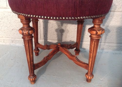 FRENCH WALNUT STOOL - ADDITIONAL PHOTO 1
