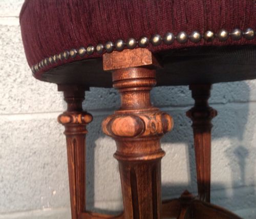 FRENCH WALNUT STOOL - ADDITIONAL PHOTO 2