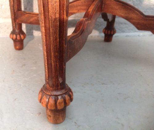 FRENCH WALNUT STOOL - ADDITIONAL PHOTO 3
