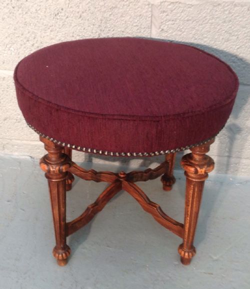 FRENCH WALNUT STOOL - ADDITIONAL PHOTO 4