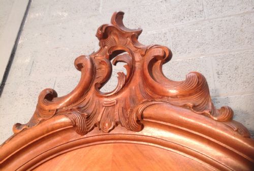 LARGE WALNUT FRENCH BREAKFRONT ARMOIRE - ADDITIONAL PHOTO 3