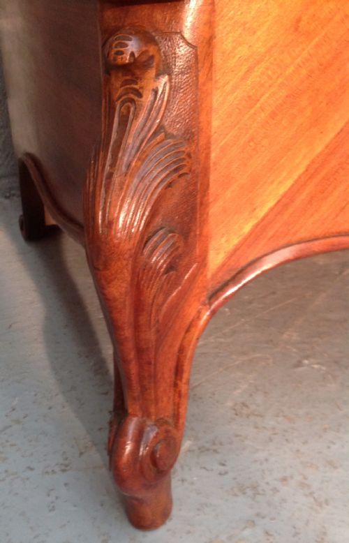 LARGE WALNUT FRENCH BREAKFRONT ARMOIRE - ADDITIONAL PHOTO 5