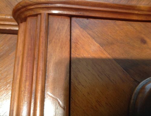 LARGE WALNUT FRENCH BREAKFRONT ARMOIRE - ADDITIONAL PHOTO 8