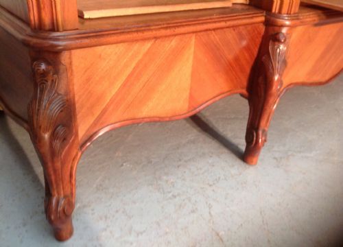 LARGE WALNUT FRENCH BREAKFRONT ARMOIRE - ADDITIONAL PHOTO 10