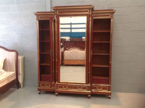 OUTSTANDING QUALITY BREAKFRONT FRENCH ARMOIRE - ADDITIONAL PHOTO 1