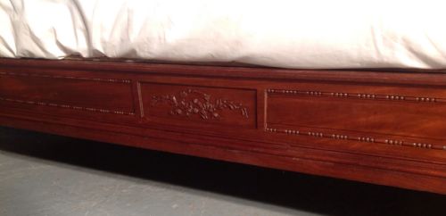 CARVED FRENCH MAHOGANY FRENCH KINGSIZE BED - ADDITIONAL PHOTO 5