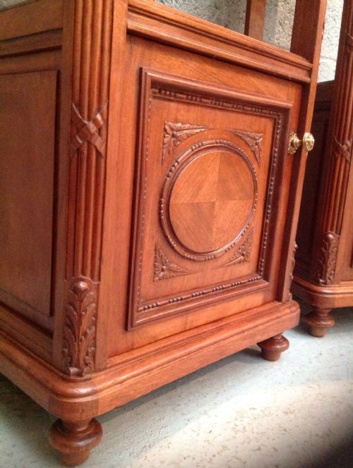PAIR OF FRENCH MAHOGANY BEDSIDE CABINETS - ADDITIONAL PHOTO 1