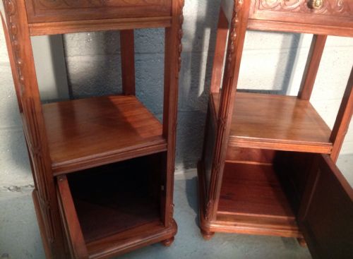 PAIR OF FRENCH MAHOGANY BEDSIDE CABINETS - ADDITIONAL PHOTO 2