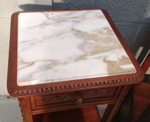 PAIR OF FRENCH MAHOGANY BEDSIDE CABINETS - ADDITIONAL PHOTO 9