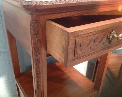 PAIR OF FRENCH MAHOGANY BEDSIDE CABINETS - ADDITIONAL PHOTO 10