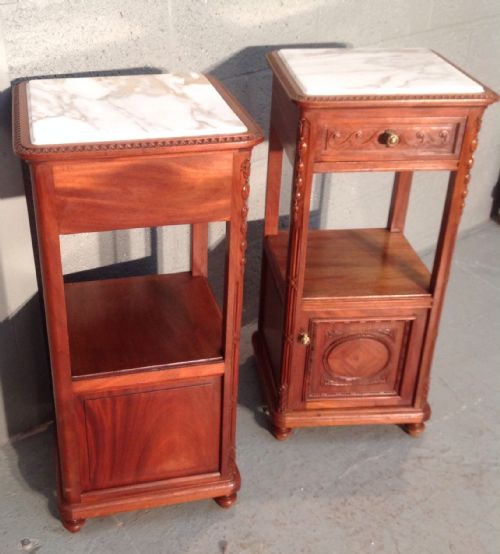 PAIR OF FRENCH MAHOGANY BEDSIDE CABINETS - ADDITIONAL PHOTO 11